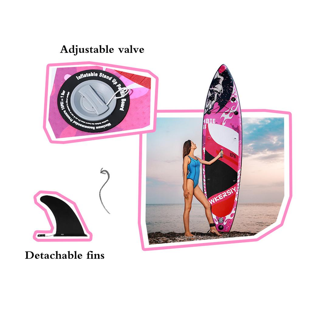 Inflatable Stand Up Paddleboard SUP Board 6 Inch Thick SUP Surfboard Surf Set with Paddleboard Surf