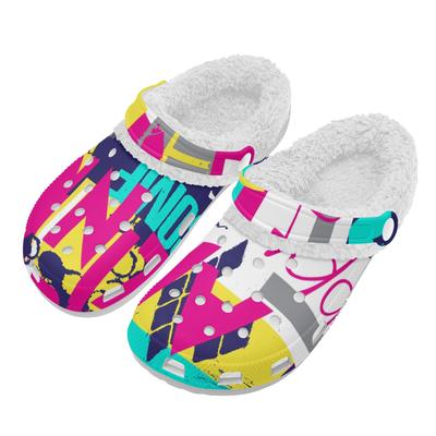 1 пара белых теплых тапочек ЭВА унисекс, обувь слипоны, мягкая флисовая подкладка, легкая нескользящая подошва, удобная зимняя обувь для дома и улицы