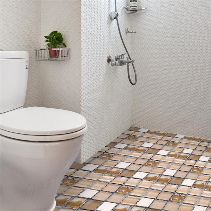 10см*10см/10шт 3D Мозаичная Самоклеящаяся Плитка Толстые Водонепроницаемые Обои Наклейки на Пол Сделай Сам Дом Кухня Ванная Декор