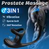Управляемый через приложение массажер простаты, вибрирующее кольцо на член, вращающийся анальный вибратор, кольцо на член для задержки эякуляции, мужские секс-игрушки