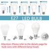 24PCS B22 E27 E14 LED Light Bulb 220V 3W 6W 9W 12W 15W 20W Multi Watt Selection for Ultra Bright and Energy Saving LED Bulb