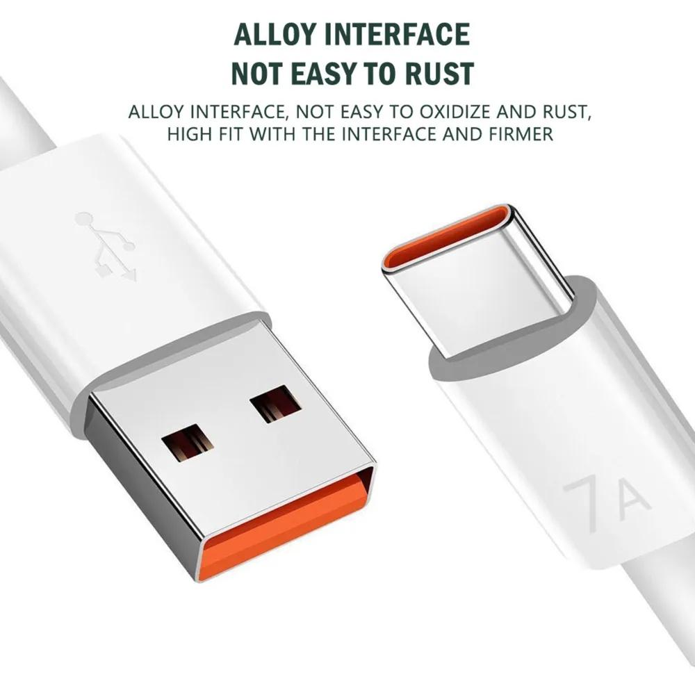 7A, 100 Вт, USB Type C, кабель для сверхбыстрой зарядки для iPhone 15 Pro Max, Huawei P40, кабель для быстрой зарядки данных для Xiaomi Mi 12 Pro, Oneplus Realme POCO