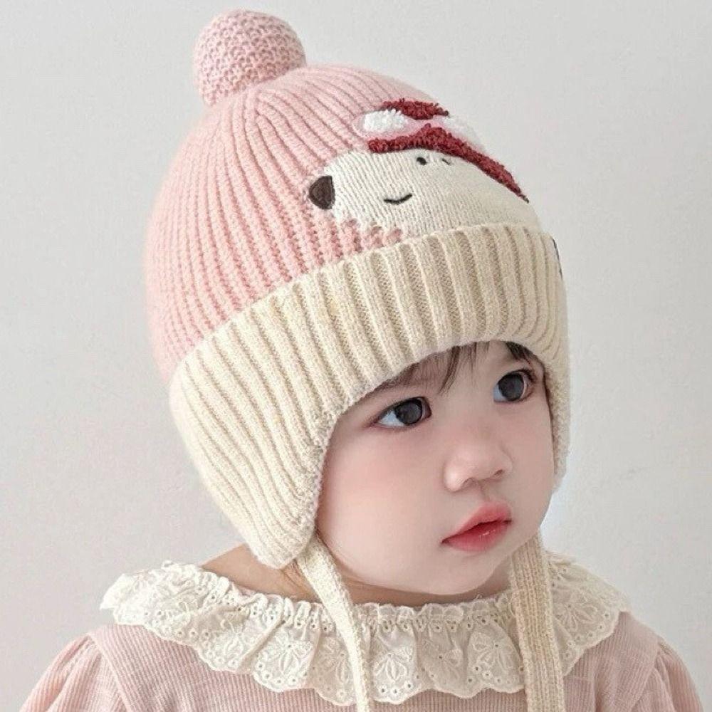 Cold Proof Children Hat Cute Cartoon Warm Knitted Hat New Ear Protection Hat Children
