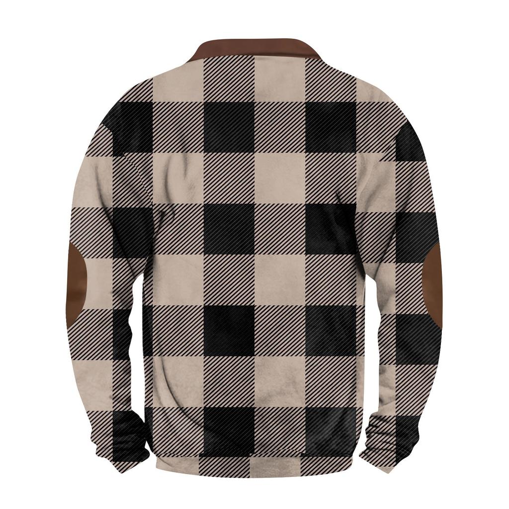 Мужская повседневная толстовка в стиле ретро с градиентным принтом