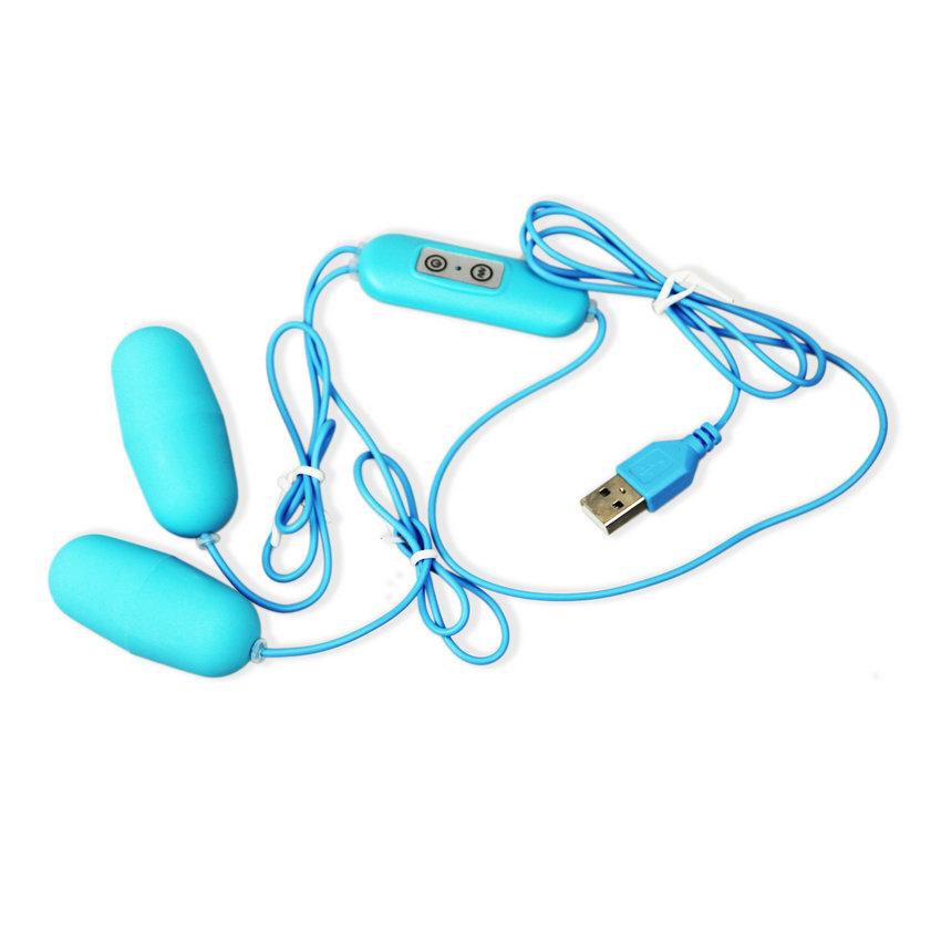 USB Power Jump 2 Egg Vibrator G-spot Multi Massage Stick Double Masturbation Clitoris Remote control AV Orgasm Squirt Sex Toys
