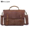 Men's Crazy Horse Leather Bag - Vintage Canvas Messenger Bag, Single Shoulder Briefcase, Handheld Laptop Bag 1807#