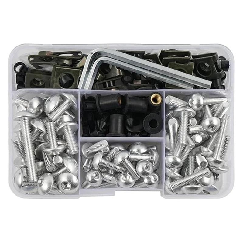 Набор из 190 винтов Комплект винтов для обтекателя мотоцикла Аксессуары Винт для Ducati 899 Zzr1400 KAWASAKI ZX14R ZZR400 ZX7R ZX9R ZX12R
