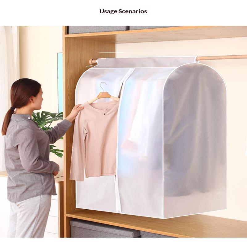 Пылезащитный чехол для одежды большой вместимости, подвесной чехол для хранения одежды, платья, костюма, пальто, с утолщением