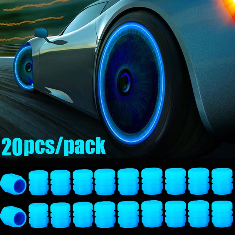 Светящиеся колпачки для вентилей, флуоресцентные колпачки для автомобильных шин, светящиеся декоративные насадки для колес мотоциклов, колпачки для шин, автомобильные аксессуары