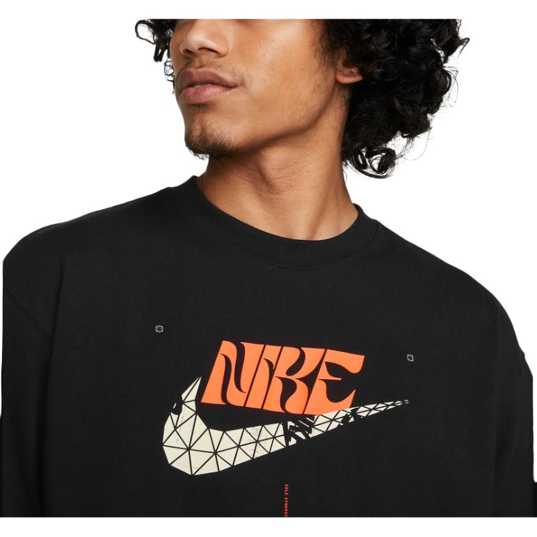 Nike T Shirts Men's Black Crew Neck Moderate HF0488-010