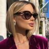 European and American Fashion Cat Eye Sunglasses Women's Design Sense Retro Small Frame  New Small Face Defense