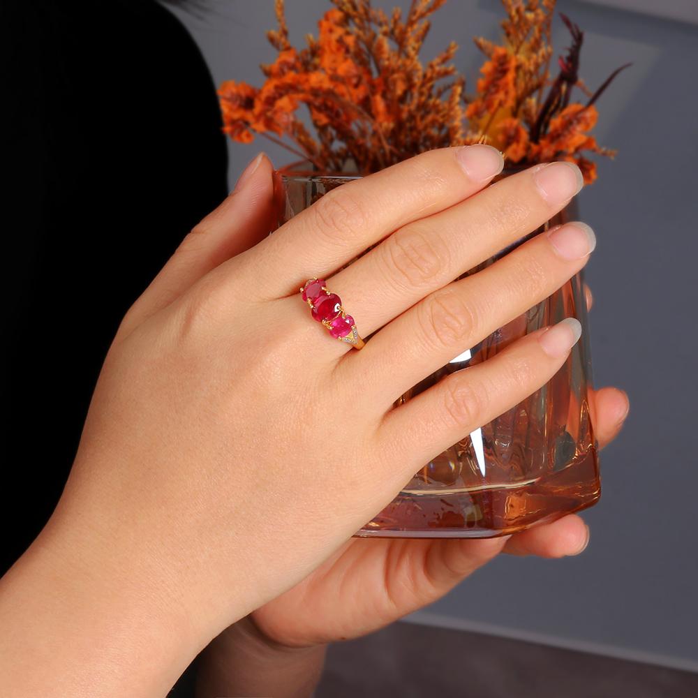 Редкое драгоценное женское кольцо с натуральным рубином, серебро 925 пробы, элегантный изысканный подарок на годовщину и помолвку
