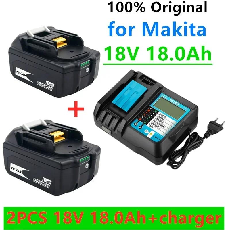Для Makita 18V 18000mAh аккумуляторная батарея для электроинструментов со светодиодом Li-Ion замена LXT BL1860B BL1860 BL1850 BL1850B