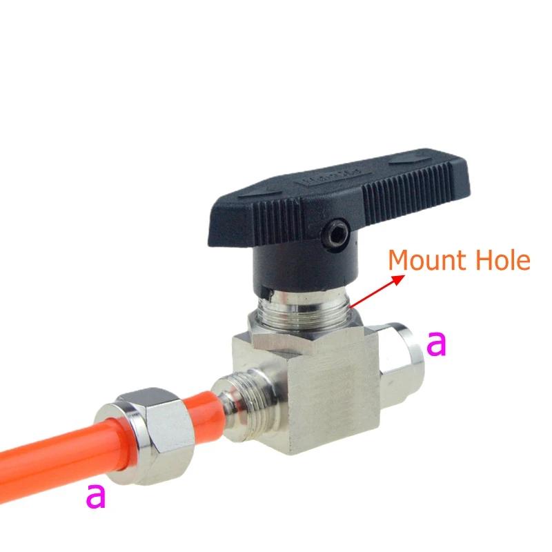 SUS 304 Ball Valve Adjustable Needle Valve 3,6,8,10,12mm1/8,1/4,3/8,1/2NPT Compression Ferrule Fitting Quick Joint Female Thread
