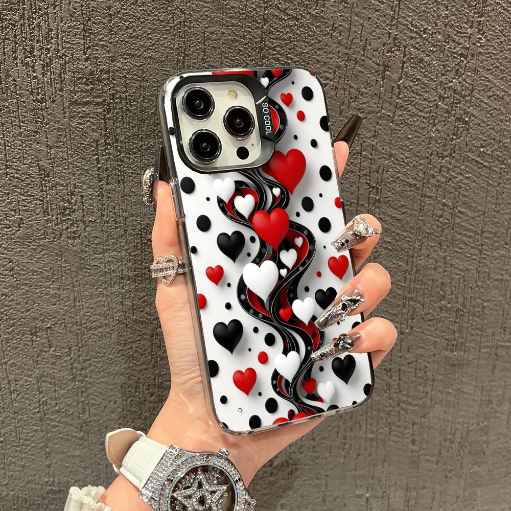 Простой и заботливый дизайн чехла для телефона, подходящий для iPhone 16, 17, 15, 14, 13, 12, 11 Pro/Max/Plus, противоударный