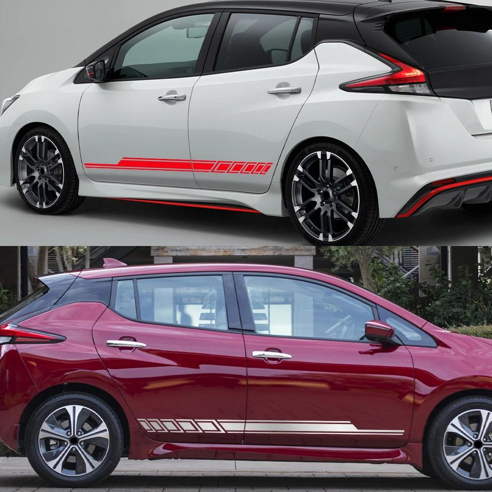 Автомобильные наклейки на боковые двери, комплект виниловой пленки для Nissan LEAF, водостойкая пленка ПВХ, наклейки, автомобильные аксессуары, декорация экстерьера