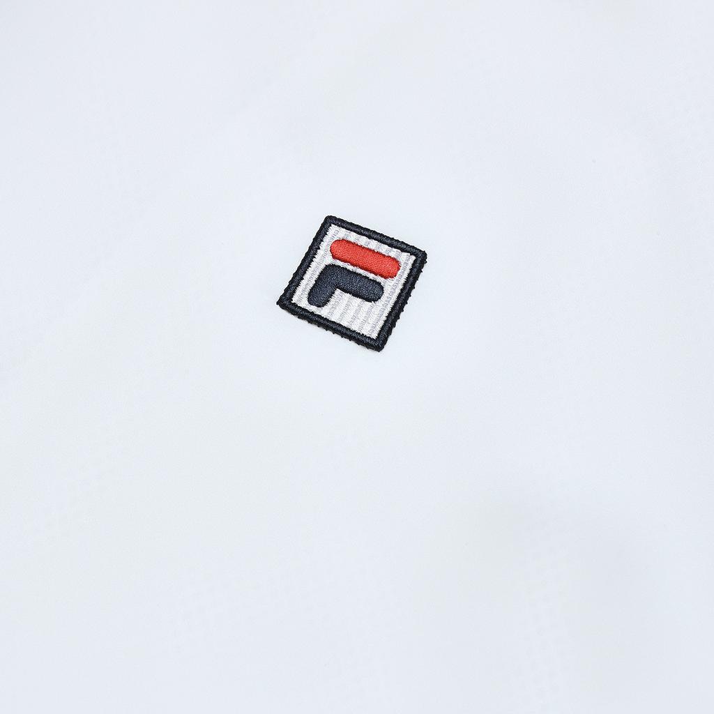 Fila Теннисная тканая куртка с принтом букв и воротником-стойкой для мужчин, белая A11M333707F-WT