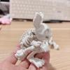 3D-печатные статуэтки скелета кролика и подвижные украшения-скелеты кролика для Хэллоуина, Дня мертвых, Рождества и Пасхи