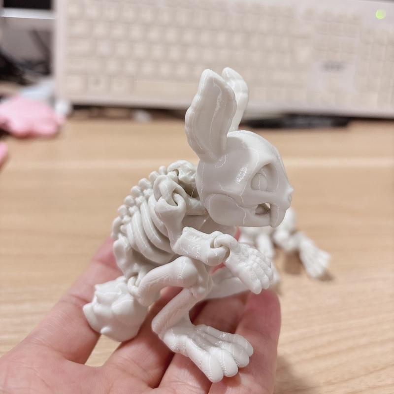 3D-печатные статуэтки скелета кролика и подвижные украшения-скелеты кролика для Хэллоуина, Дня мертвых, Рождества и Пасхи