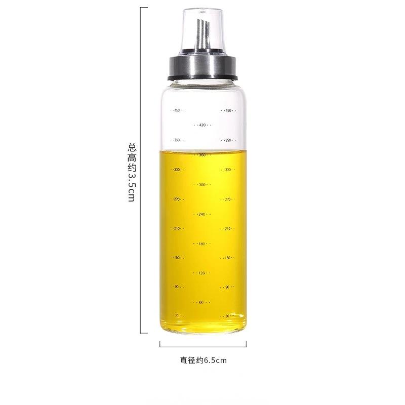 Durable High Borosilicate Glass Oil Bottle Leak-Proof Seasoning Storage Pot Soy Sauce Jar Vinegar Bottle Kitchen Gadget