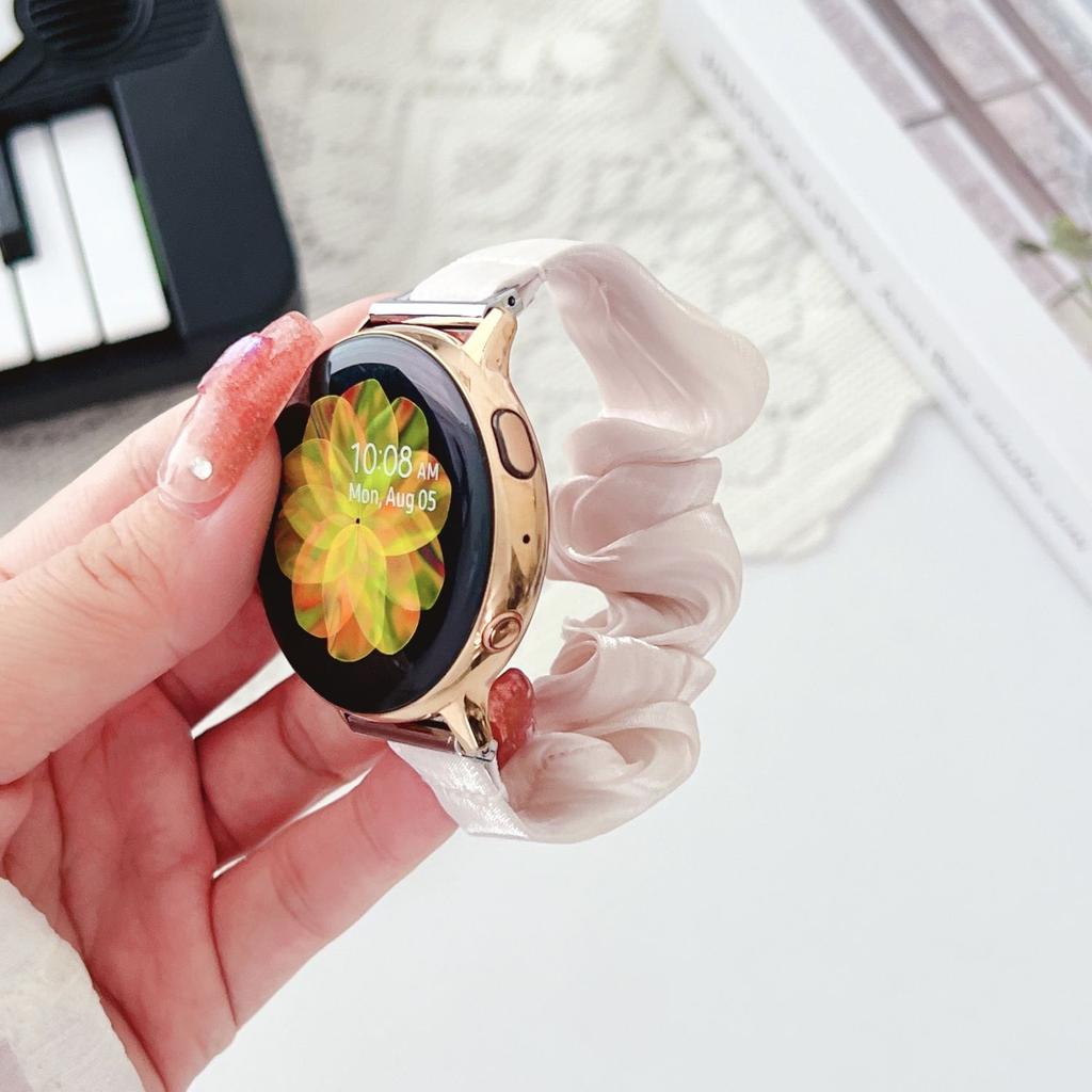 18mm 20mm 22mm Smart Watch Band Watch Strap- Ice Silk Fabric for Lday Women Girl HUAWEI Watch GT3 GT2 Samsung Galaxy Watch Amazfit