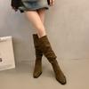 Spring and Autumn French Knight Boots Children's Suede Long Tube 2025 New Height Increase Pile Women's Western Cowboy Boots