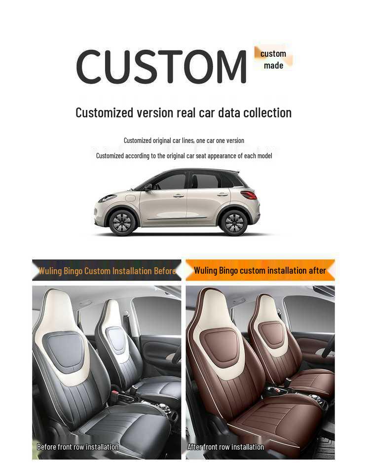 Wuling Bingo Car Seat Cushion & Cover - Full Coverage for 25 Models, All-Season Interior Decoration