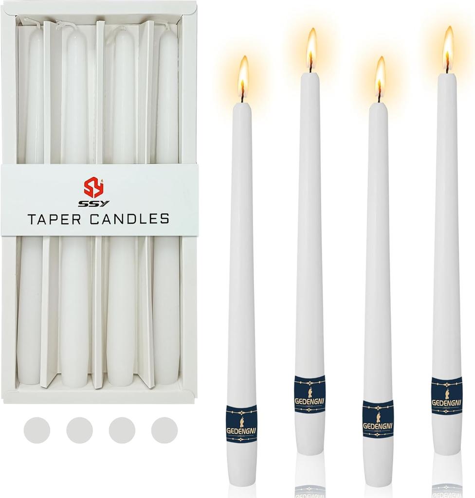 Gradient Brown Taper Candlessticks Long Dinner Table Candle Sticks Home Decor for Wedding Anniversary Birthday Party Set of 4