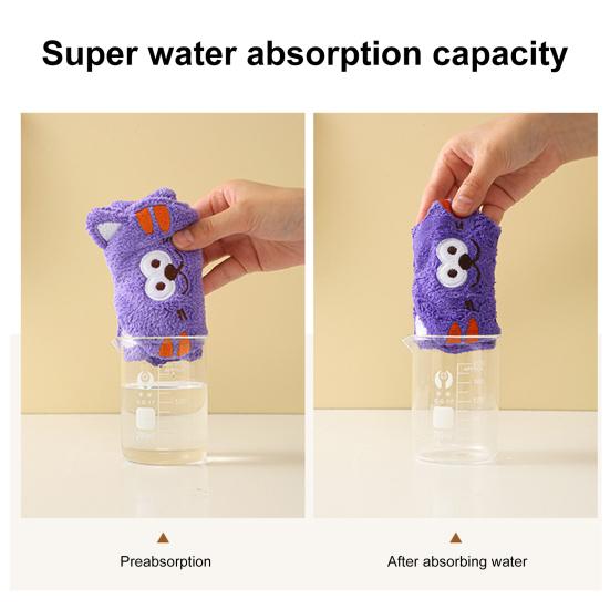 Полотенце для рук со шнурком, поглощающее воду, мягкое, удобное, из кораллового флиса, в форме кота Гарфилда, подвесное полотенце для протирания рук, тряпка для чистки, ежедневное использование