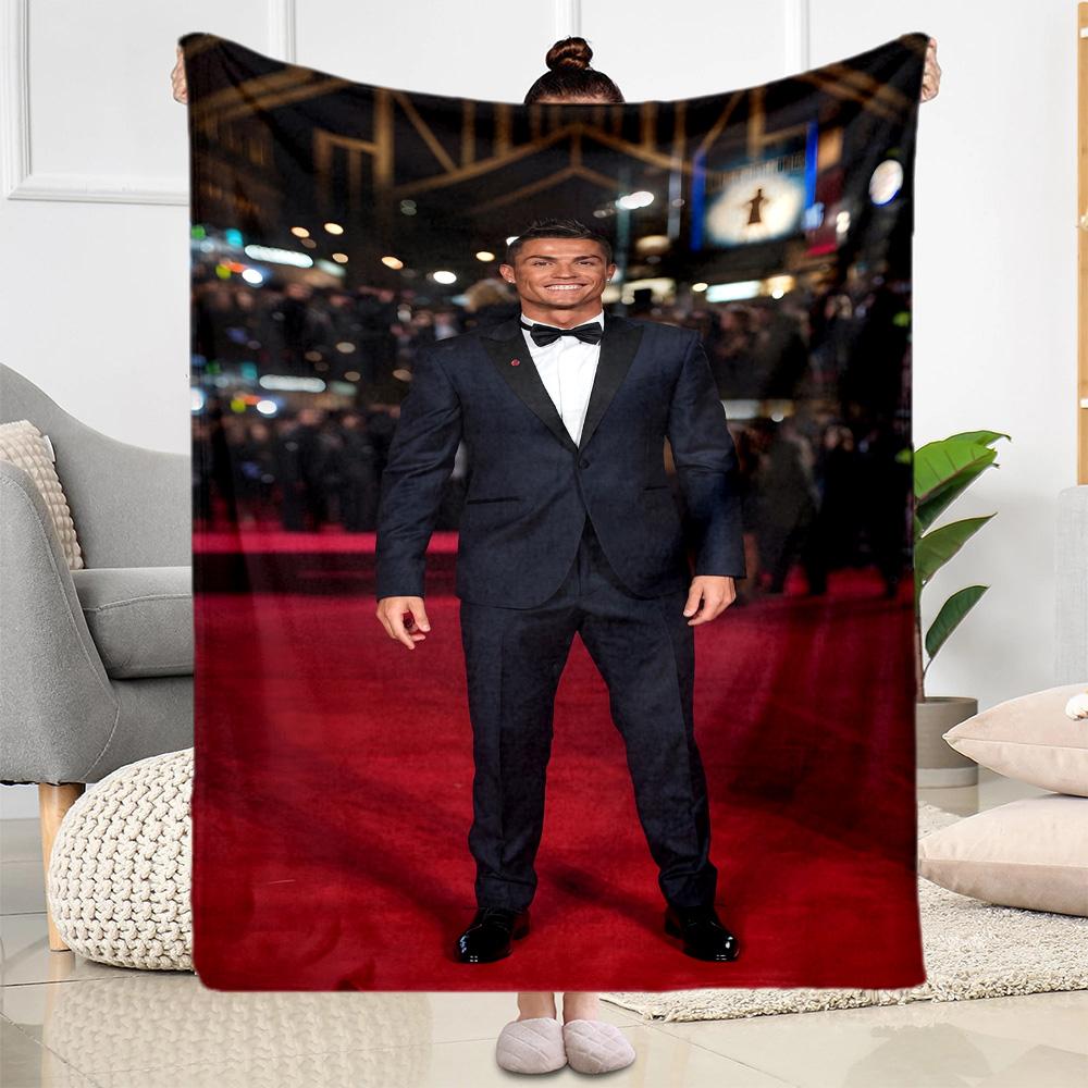 Cristiano Ronaldo 207 Blanket Comfortable Great for Seaside Picnics Bed Four Seasons Universal Modern Birthday Christmas Gift Blanket