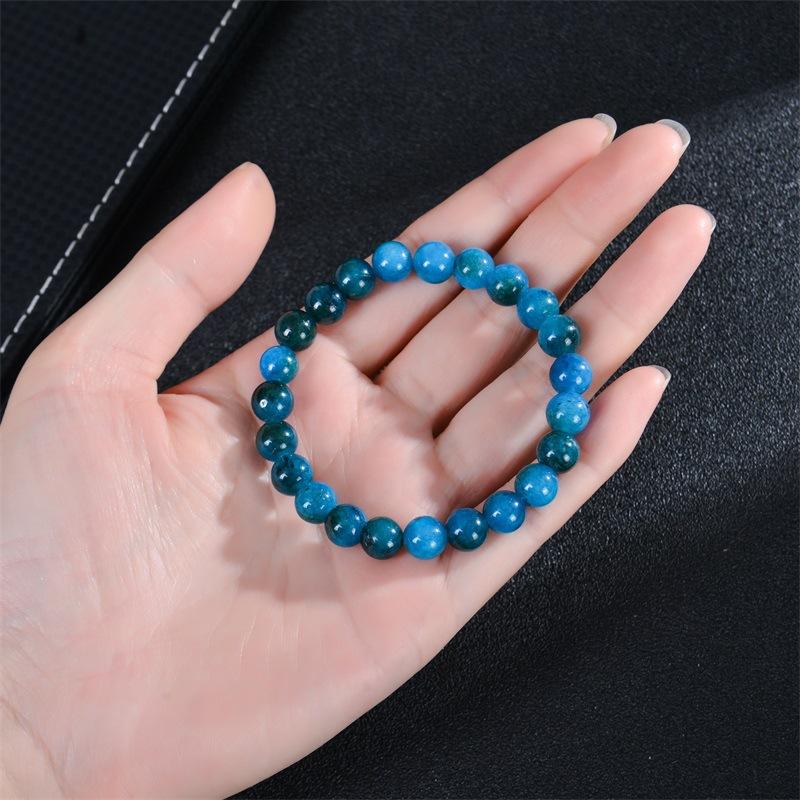 stone bracelet for women men trendy Blue Apatite beaded gemstone bracelets boss day scene employee appreciation gifts