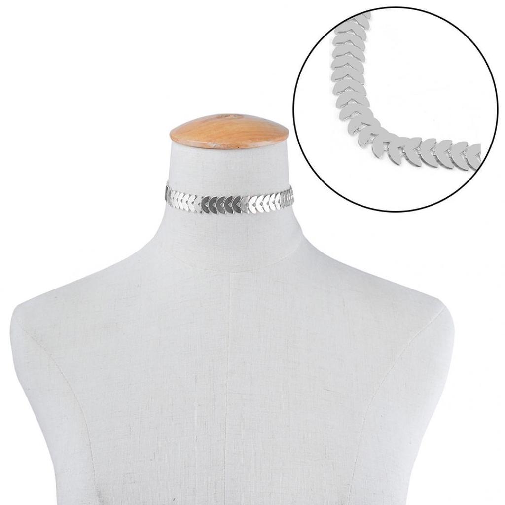 Панк Сплав Лист Дизайн Чокер Ожерелье Цепочка Вечеринка Клуб Женские Украшения AVE