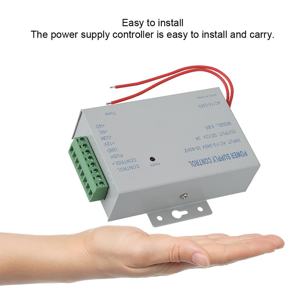 Вход AC110V-240V Выход DC 12V 3A 30W Контроллер источника питания для системы контроля доступа к двери