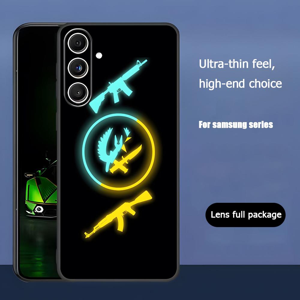Крутая игра CS2 FPS Популярный чехол для телефона для Samsung Galaxy S26 S25 S24 S23 S22 S21 Plus Ultra Note20 Мягкий черный