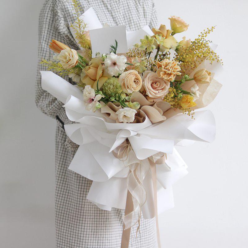 Folia Florystyczna - "Elegant" Błękit Nieba - Rolka 58Cm X 10M
