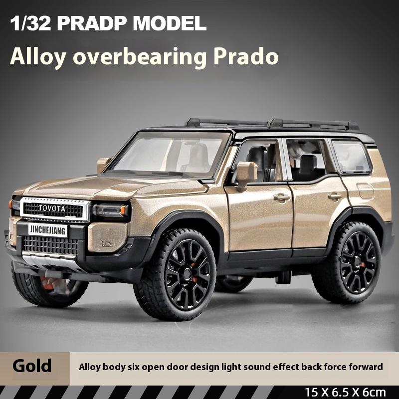 FAJC5 1:32 TOYOTA PRADO Land Cruiser Off Road Vehicle Metal Alloy Diecast Model Car Outdoor Display Collectibles Decorative Gift Boy