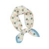 Summer new literary plants and flowers Korean version of silk cotton square scarf women's light casual style scarf decorative headscarf
