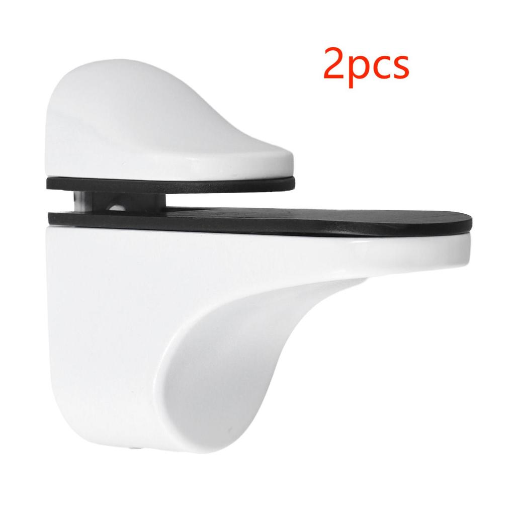 2PCS Glass Shelf Support Glass Clamp Adjustable Glass Shelf Bracket Bathroom Wall Mounted Fixed Layer Board Support Holder