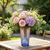 Clear Flower Vase for Centerpiece Thickened Plastic Modern Vase Gradient Color