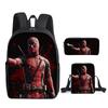 Student Deadpool 3pcs School Bag Backpack Lunch Bags Pencil Case Kids Gifts