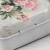 Mini Flower Tin Trinket Jewelry Coin Box Tinplate Storage Case Small Rectangular