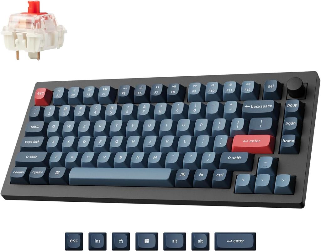 V1 Max Wireless Custom Mechanical US RGB Hot Swap Compatible Gateron Jupiter Mechanical with Gasket Windows Linux Compatible Jupiter Mechanical Axis