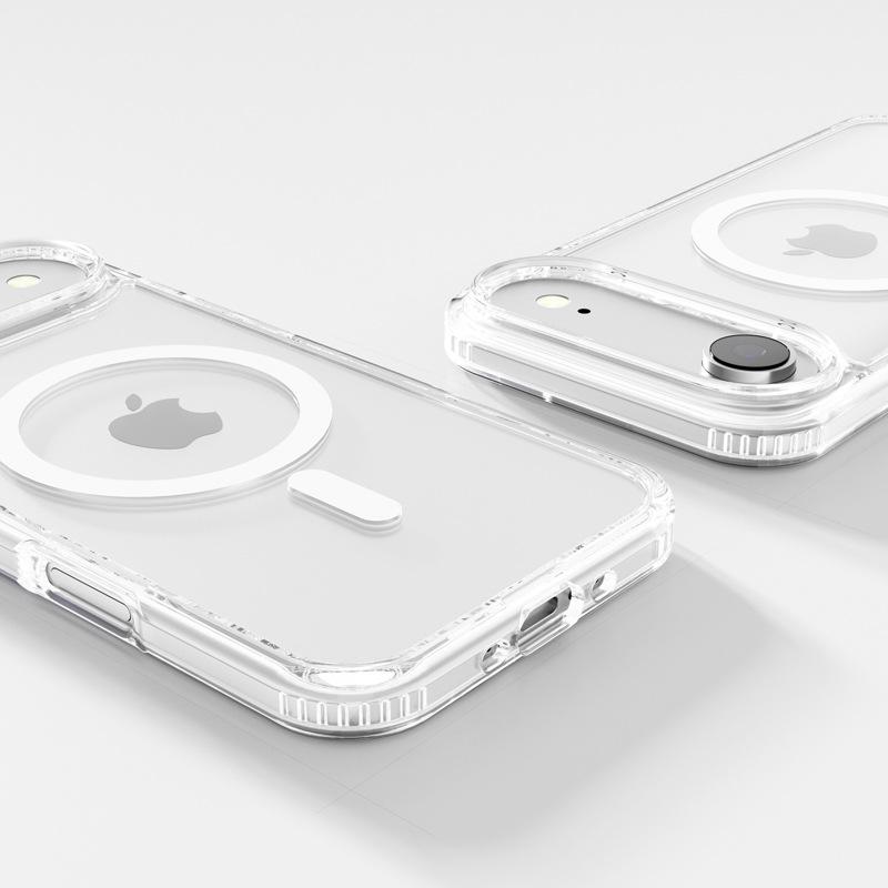 Подходит для iphone17 прозрачный магнитный чехол для мобильного телефона четыре угла защита от падения magsafe apple 16 pro космический жесткий чехол