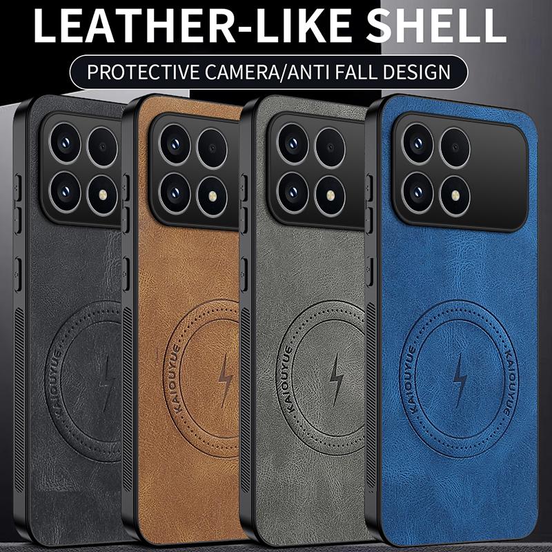 Для Poco F8 Pro Новый кожаный матовый матовый магнитный чехол для телефона Для Mi POCO F8 Pro Противоударный бампер Мягкая крышка POCO F8 Pro Корпус