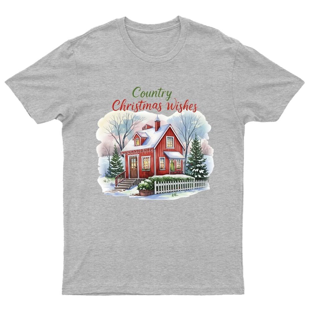 Country Christmas Wishes Holiday TShirt Unisex Gift Retro Seasonal Funny Xmas