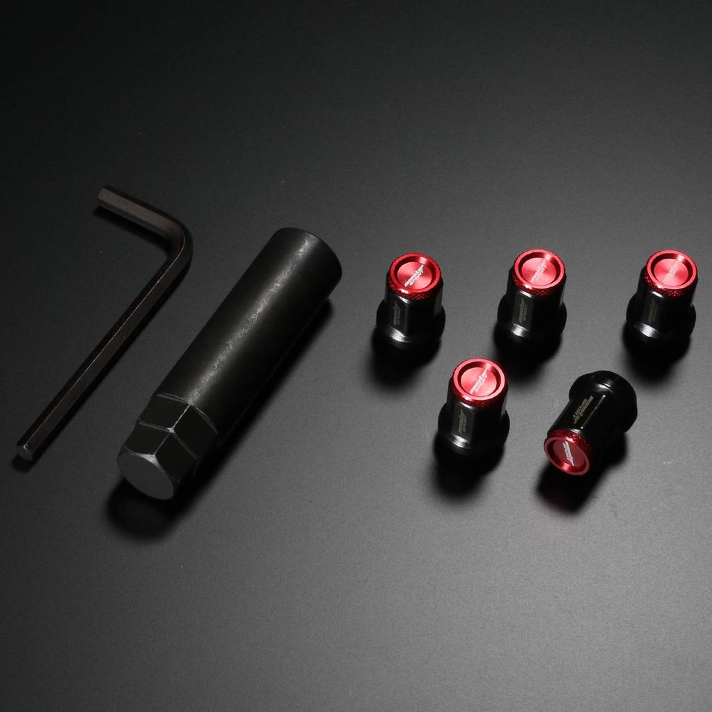 MONSTER SPORT Heptagon Wheel Nut M12 X Set of 16 Red Light Car Compact Car Suzuki Nissan Subaru Type-2 P1.25 684516-0020R