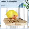 Pet Bird Stand Natural Wood Flower Cloud Shape Bird Perch Platform Stand Easy To Install Bird Corner Space Chewing Playing Gym