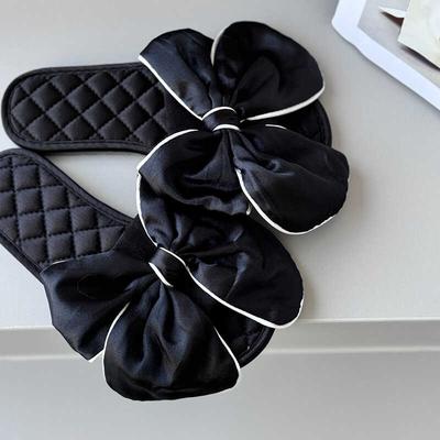 Модные тапочки Повседневные туфли на плоской подошве с бантом-бабочкой Женские шлепанцы Роскошные Мягкие Массажные Модные туфли с бантом-бабочкой Домашние тапочки с бантом-бабочкой
