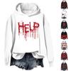 Women's Casual Fashion Wine Turkey Family Print Long Sleeve O-Neck Pullover Hoodies