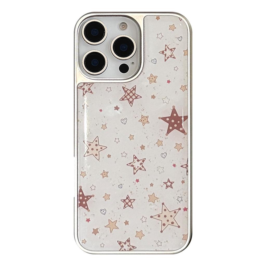 Ins Чехол для телефона в горошек, клетку, со звездой для iPhone 14, iPhone 15 и iPhone 16 Pro Max